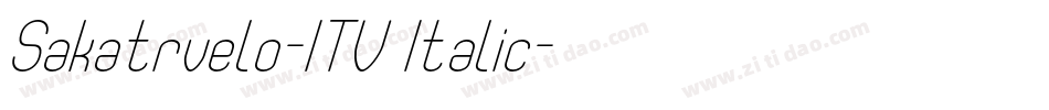 Sakatrvelo-ITV Italic字体转换